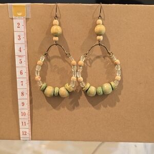 Elegant Beaded Hoop Earrings
